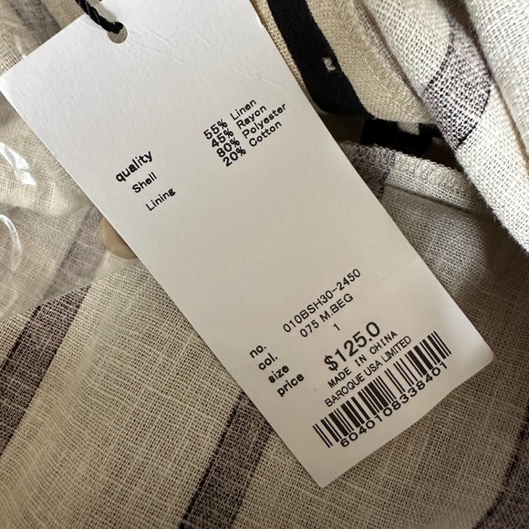 MOUSSY All in One Linen Striped Jumpsuit NEW Size Small - Picture 12 of 15